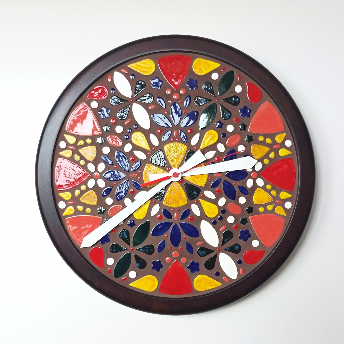 Keramické mozaikové hodiny 061