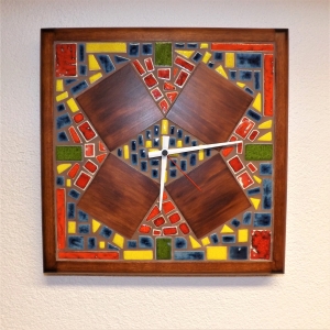Keramické mozaikové hodiny 044
