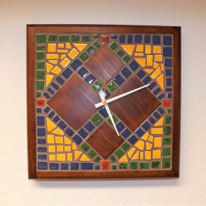 Keramické mozaikové hodiny 045