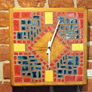 Keramické mozaikové hodiny 046