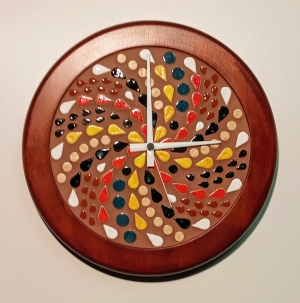 Keramické mozaikové hodiny 060