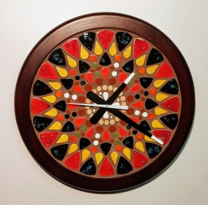 Keramické mozaikové hodiny 061