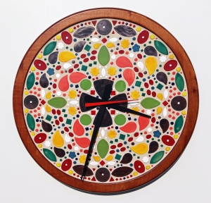 Keramické mozaikové hodiny 068